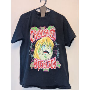 Women's rue21 Black Troubled Spirits Short Sleeve Tee M